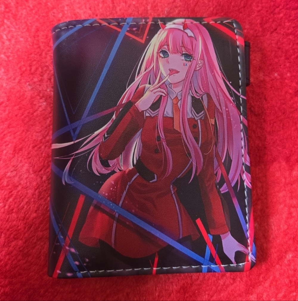 New zero two darling in the frankxx anime manga leather wallet